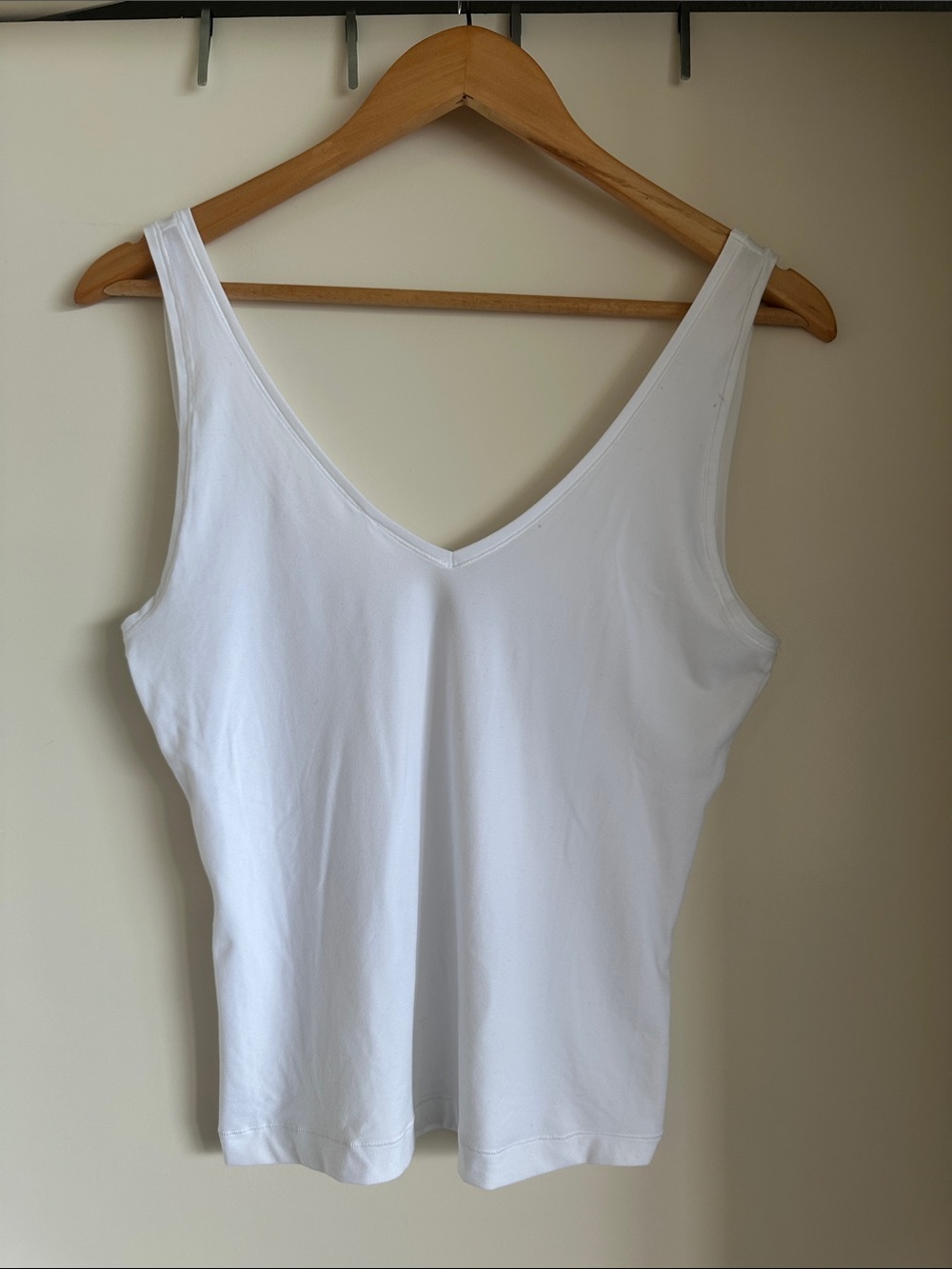 Wilfred V-Neck Sheer White Tank Top